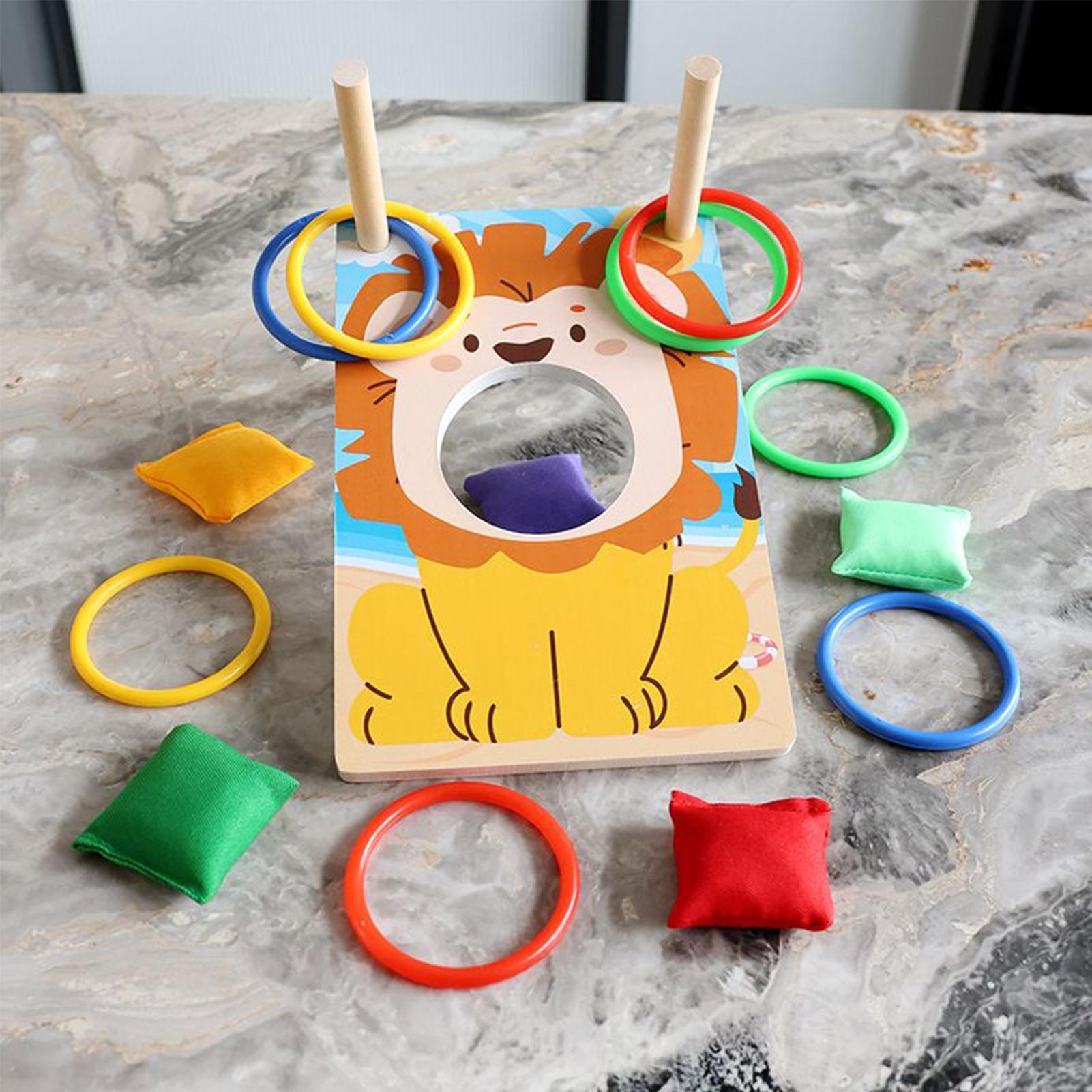 Party Games Group For Adults - 나무 콩주머니 던지기 게임 링 &