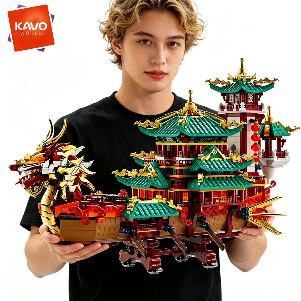 Party Games Meaning - KAVOWORLD 2453피스 드래곤 보트 조립 블록