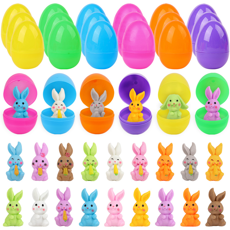 24개의 토끼 모양 부활절 달걀, 어린이 부활절 파티  - Party Games Egg 리뷰 및 가격