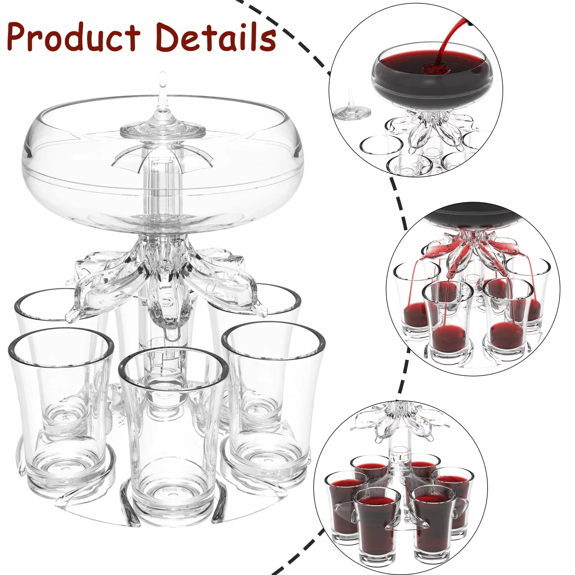 샷잔 홀더 6컵 아크릴 주류 칵테일 디스펜서 조절 가능 - Party Games Using Cups 리뷰 및 가격