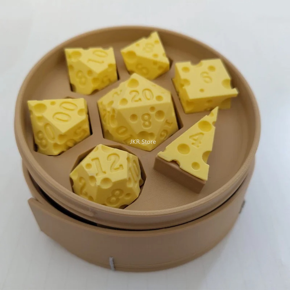 3D 프린팅 치즈 모양 주사위 세트 (D4, D20 포 - Party Games At Wedding 리뷰 및 가격