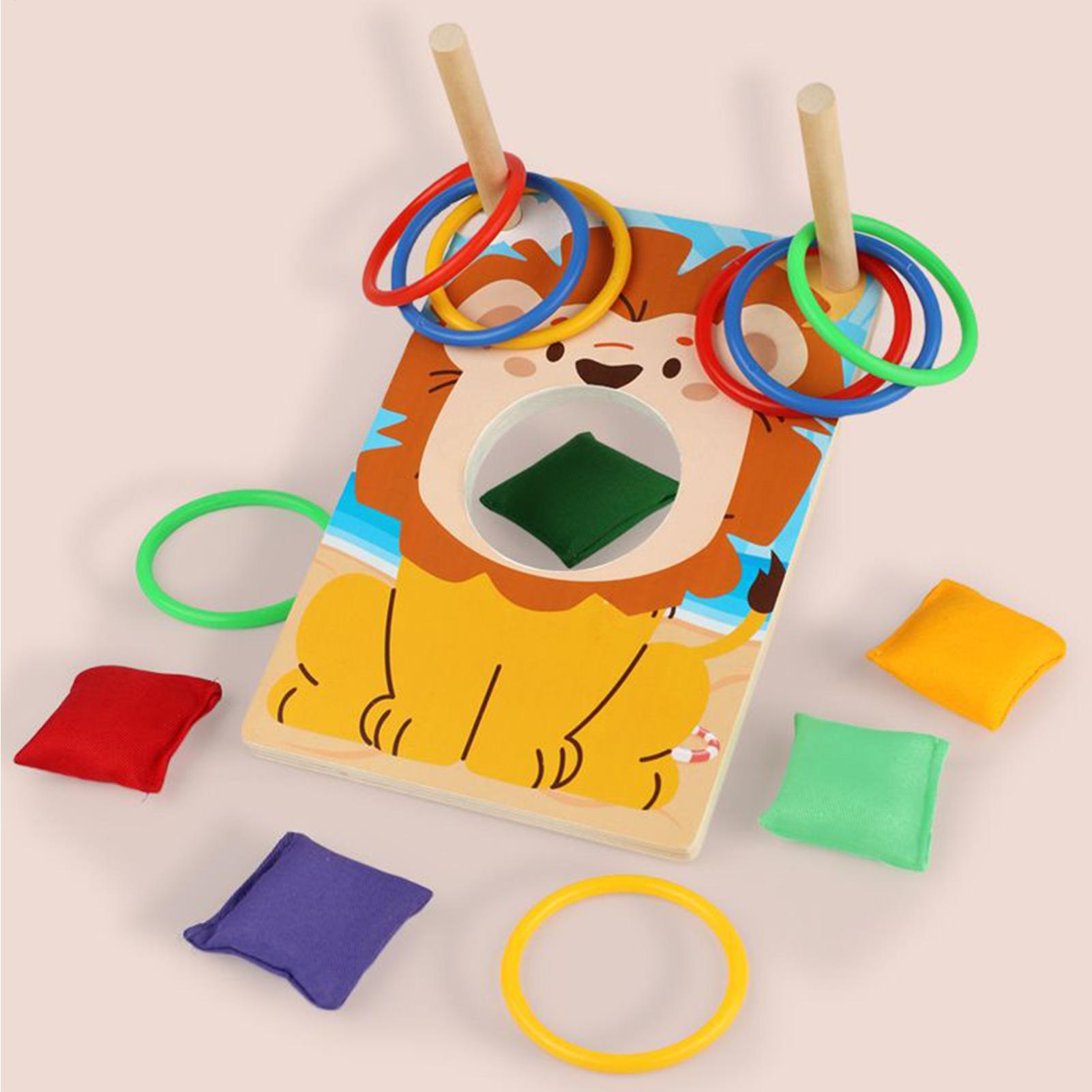 나무 콩주머니 던지기 게임 링 & 가방 던지기 장난감, - Party Games Group For Adults 리뷰 및 가격