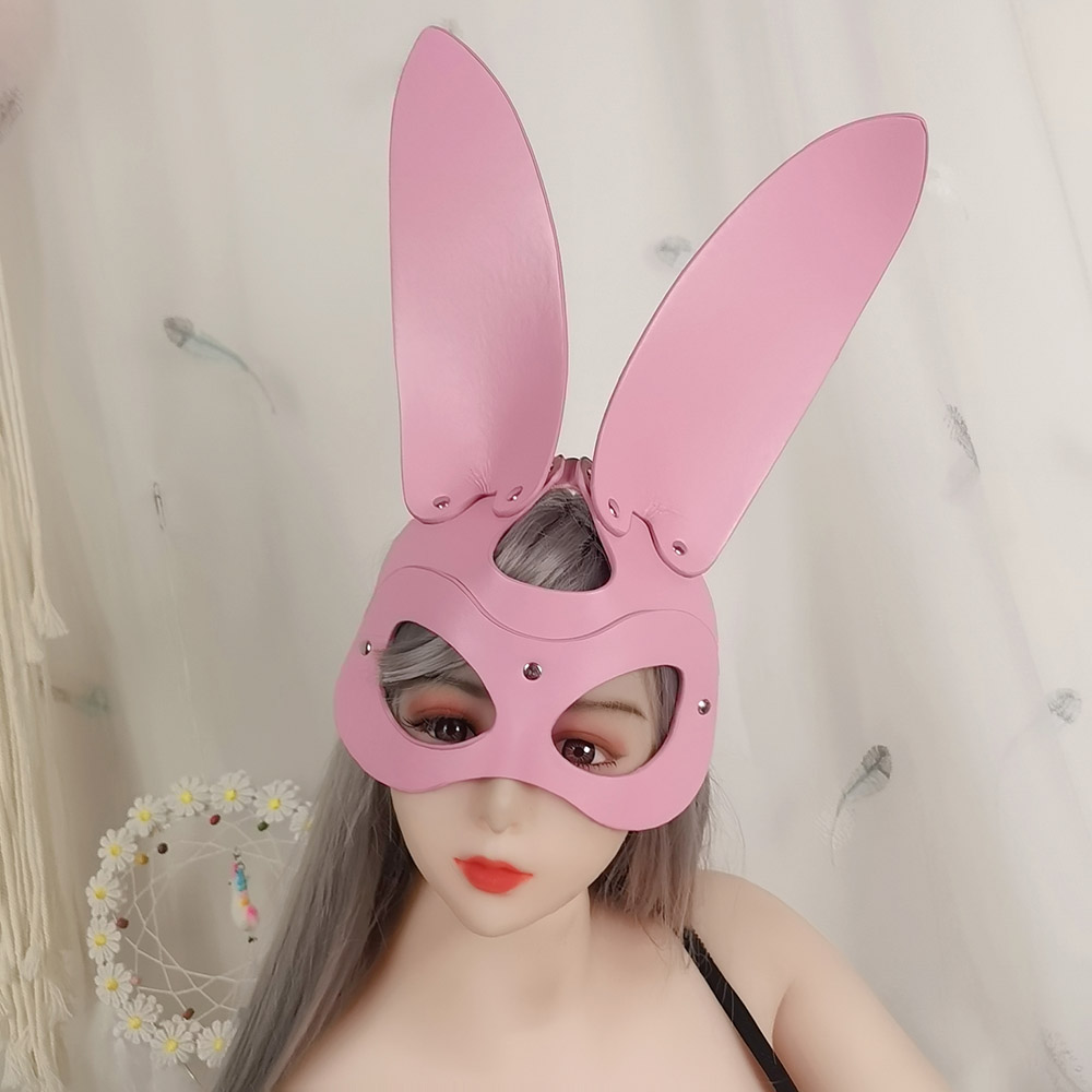 토끼 마스크 여성용 핑크 PU 가죽 코스프레 의상 파티 - Party Games Bunny 리뷰 및 가격