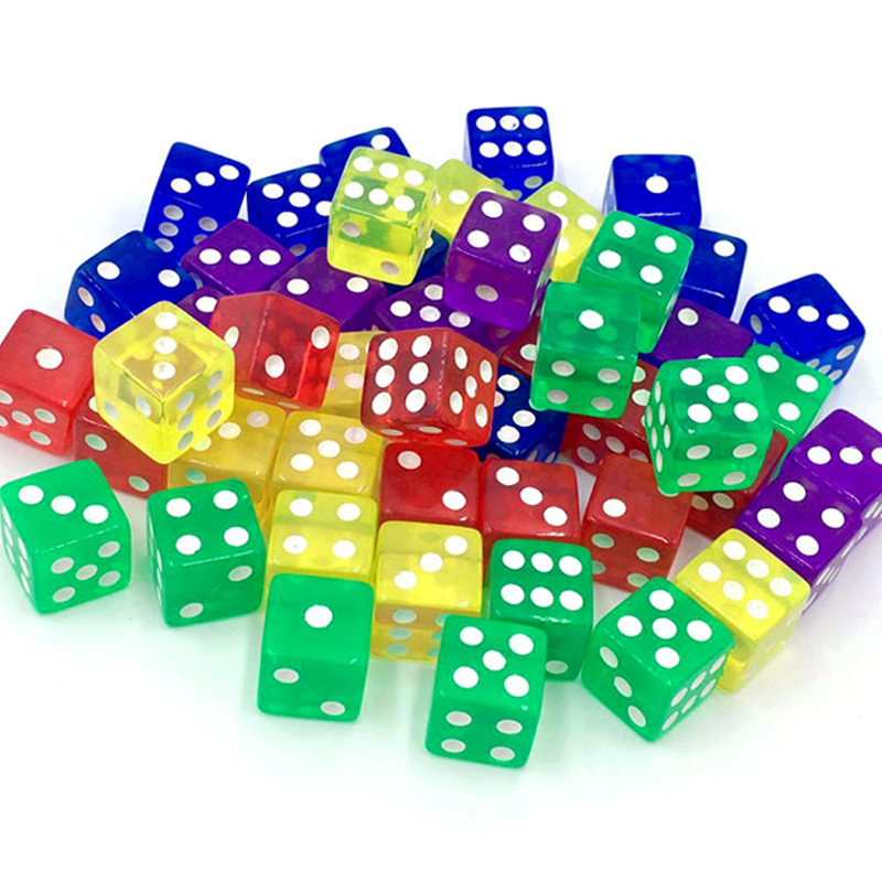 투명 컬러 주사위, 성인 마작 파티 게임, 16mm,  - Party Games Juego 리뷰 및 가격