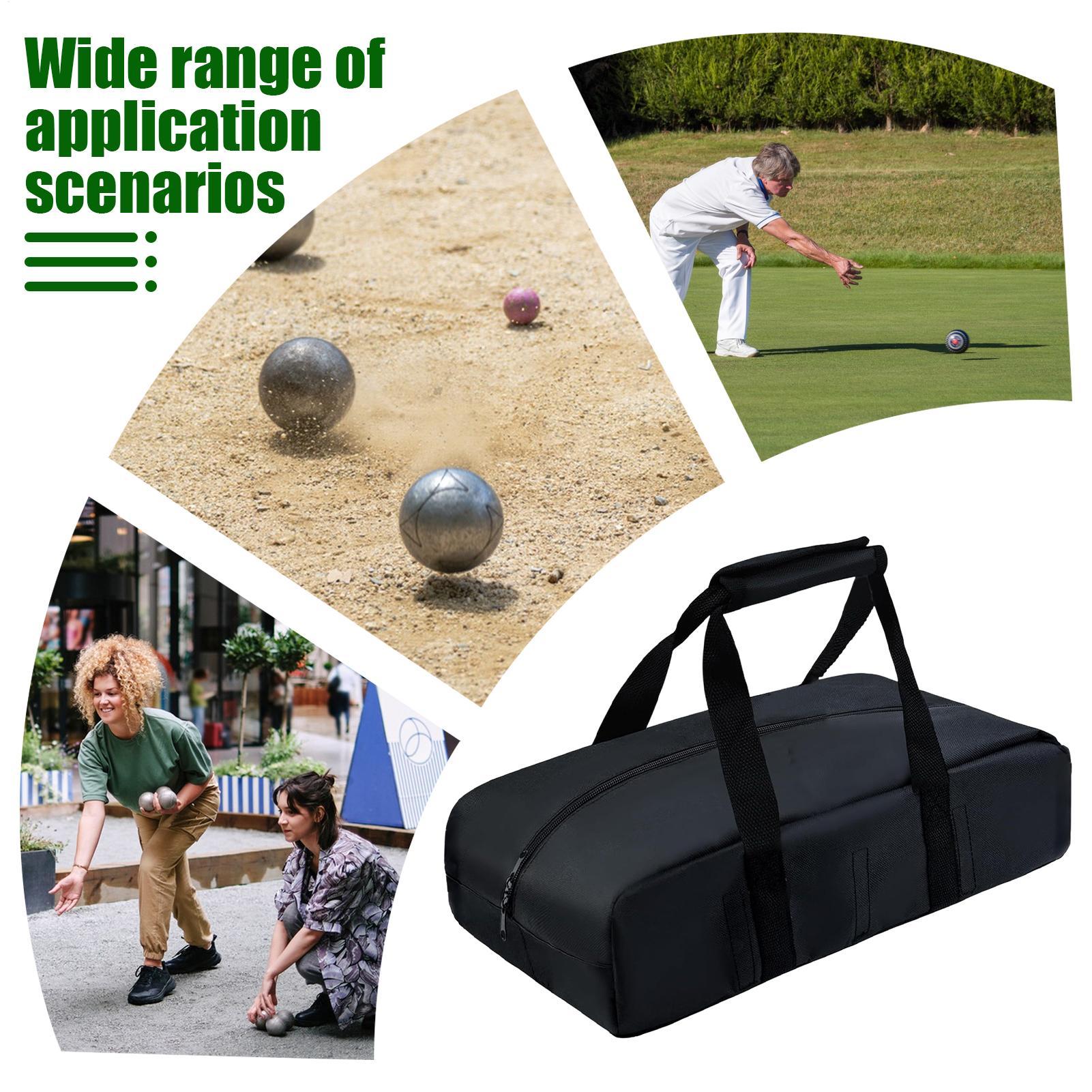 볼 가방 더블 지퍼 주최자 방수 편안한 보체 볼 세트  - Bocce Ball Lawn 리뷰 및 가격