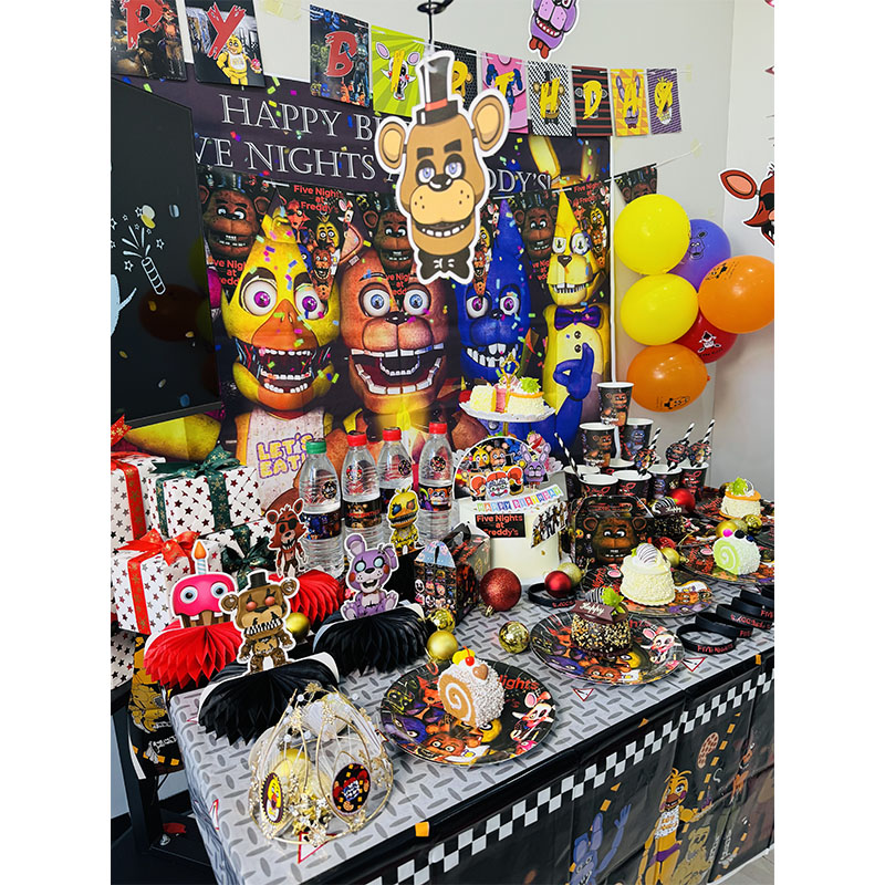 FNAF 테마 종이 접시 컵 컵케이크 토퍼 프레디의 5 - Party Games At Wedding 리뷰 및 가격